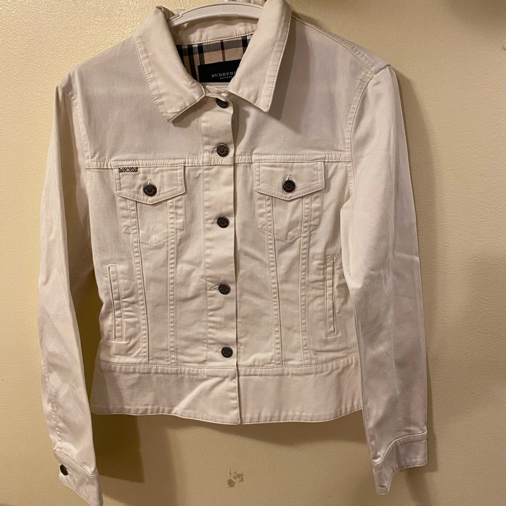 Burberry White Jean Jacket